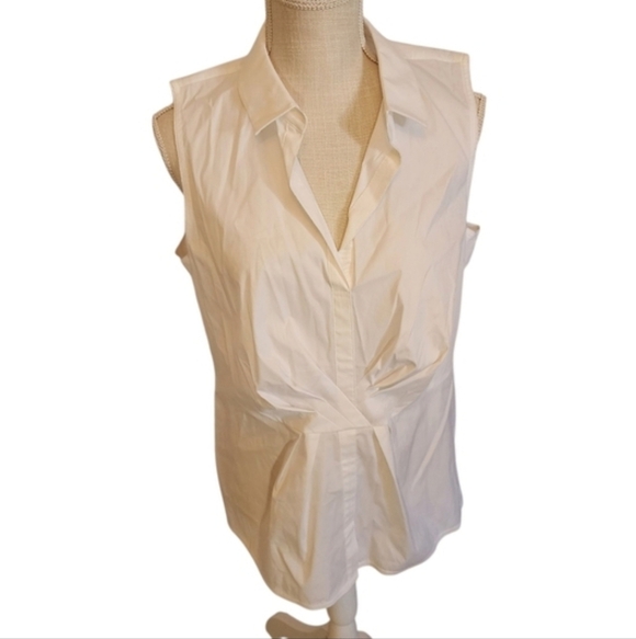 Lafayette 148 White Sleeveless Women's Top - Picture 2 of 2